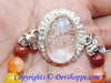 Sri Ganesha, Ridhi , Sidhi ,Sriyantra (Sri yantra) carved on Sphatik (Crystal) stone with Chakra beads bracelet