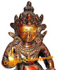 Lord Kuber (Kubera) hand painted idol (Statue) in brass