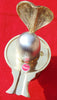 Pure Parad Banalinga (Shivlinga) with brass stand (Jalheri)