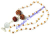 Saraswati Rudraksha Bandh with Saraswati yantra in Sandal , Sphatik and Pearl combination mala