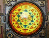 Glass Sri yantra in attractive wooden frame